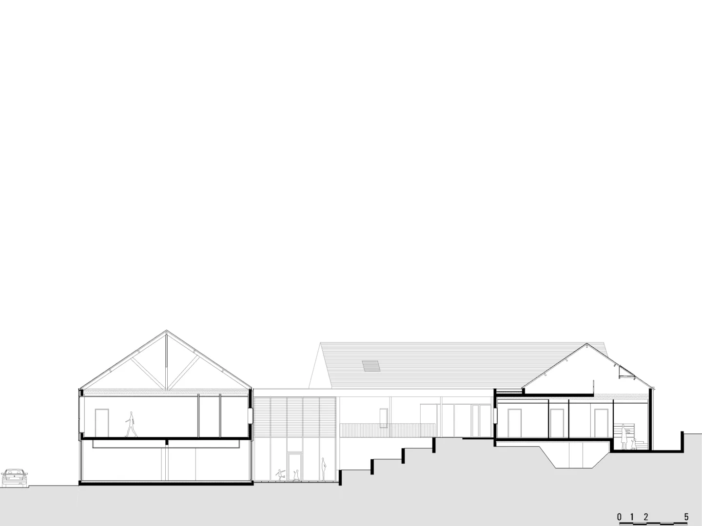 Golhen Associés - Bâtiment périscolaire - Chanteloup - Coupe