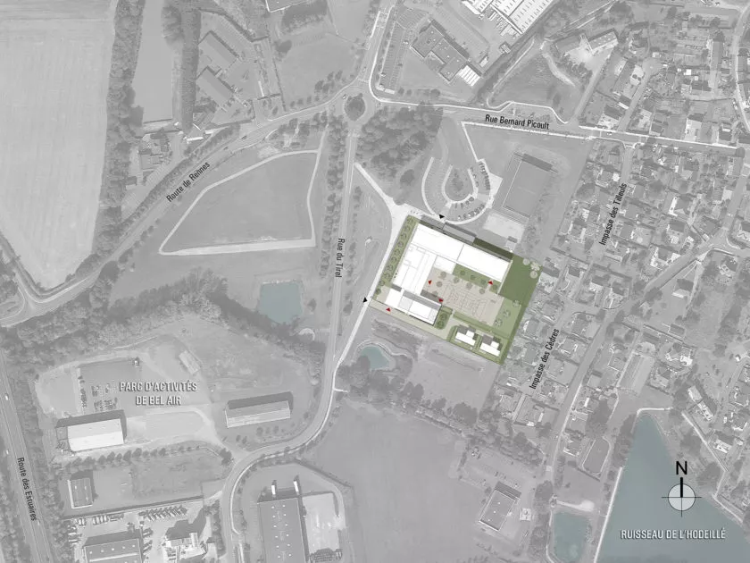 Golhen Associés - Collège Simone Veil - Crevin - Plan Masse