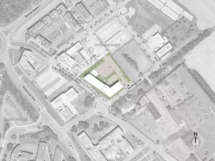 Golhen Associés - Siège Harmonic - Cesson Sévigné - Plan Masse