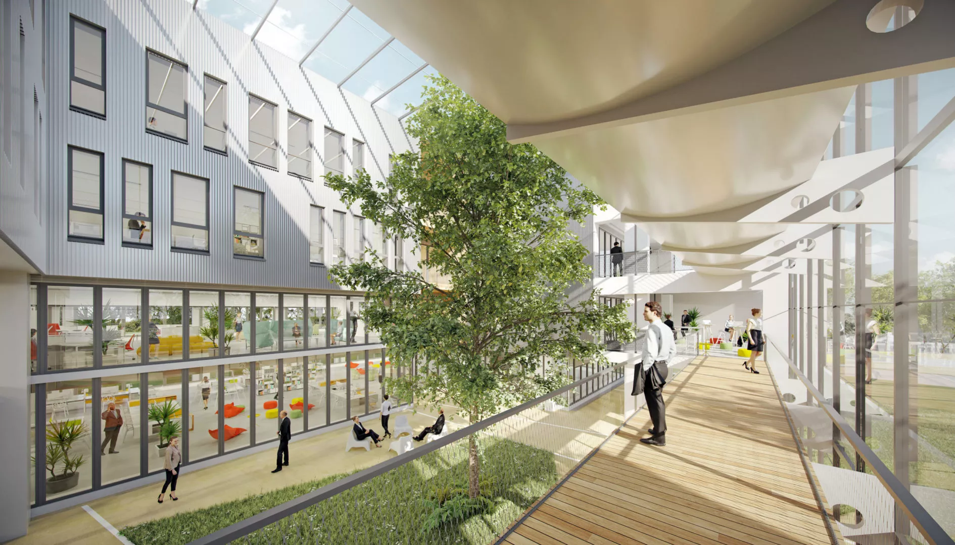 Golhen Associés - Caisse d'Epargne - Cesson-Sévigné - Perspective 2 - Spectrum