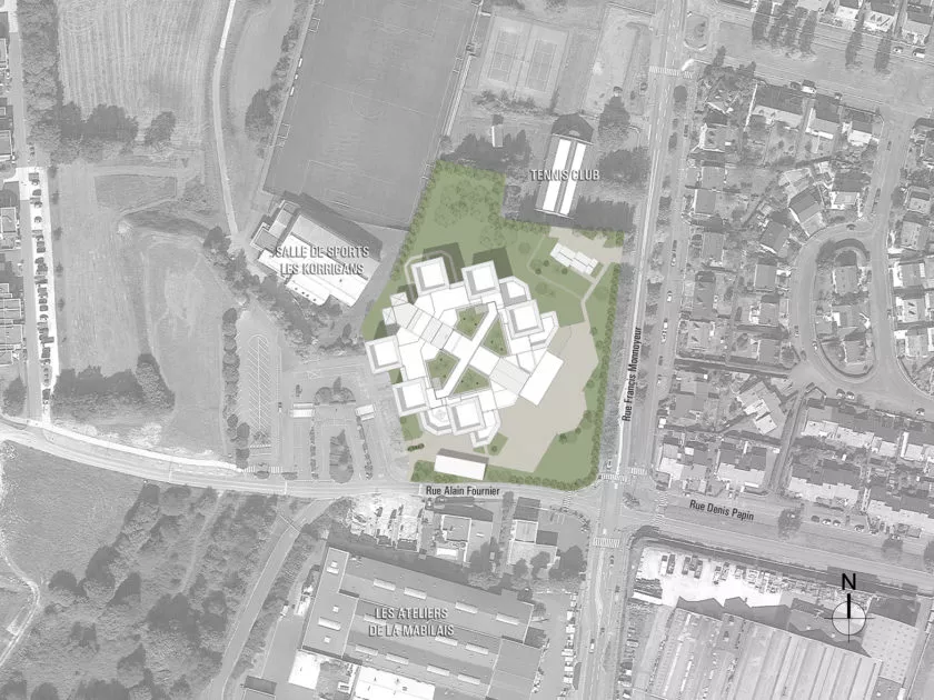 Golhen Associés - Collège Jacques Brel - Noyal sur Vilaine - Plan Masse