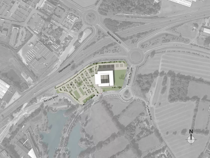 Golhen Associés - Groupe Avril - Bruz - Plan Masse