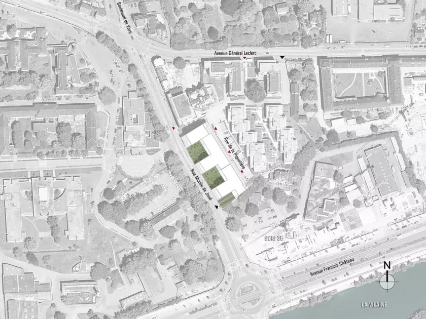 Golhen Associés - Terrasses du Castel - Rennes - Plan Masse