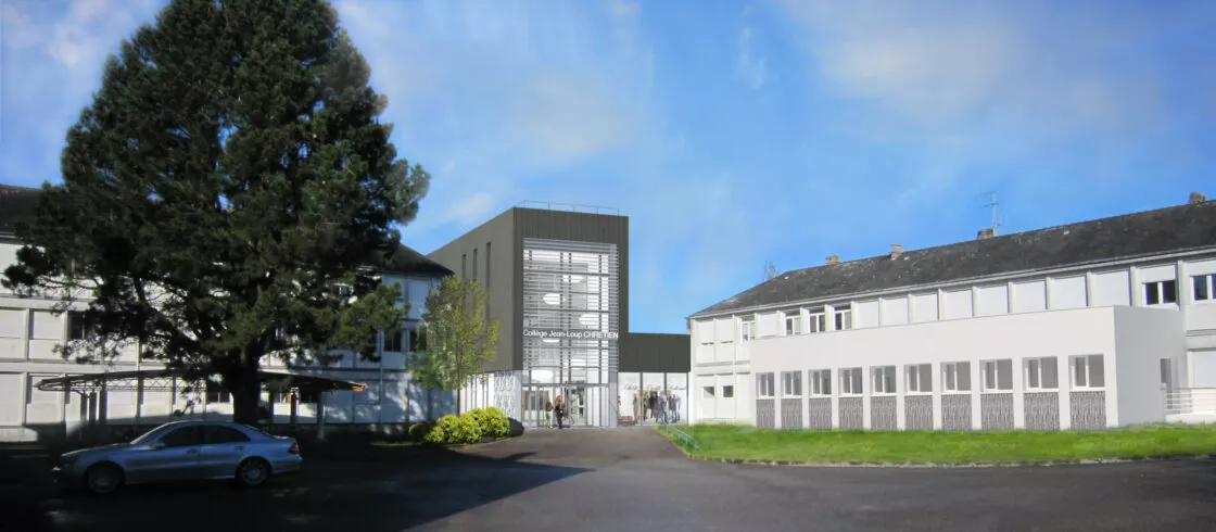 Golhen Associés - Collège Jean Loup Chrétien - Questembert - Perspective1