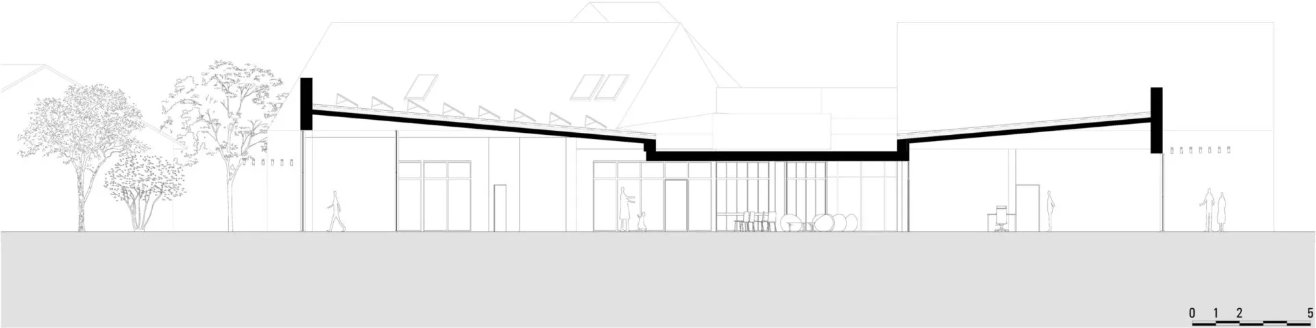 Golhen Associés - Pôle Socio-culturel - Romagné - Coupe